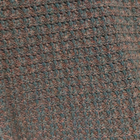 Women’s Sz S Teal and Gray Waffle Knit Sweater - Picture 4 of 4